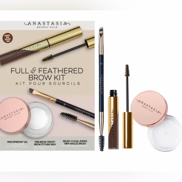 Anastasia Beverly Hills Full & Feathered Brow Kit- Dark Brown - Picture 1 of 7